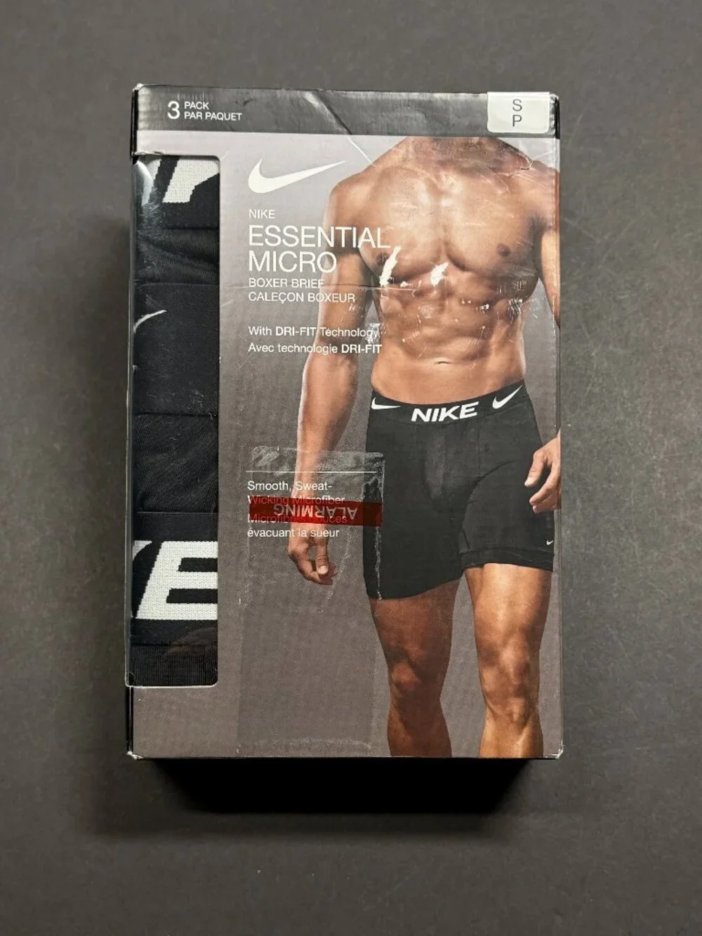 NWT Nike Stretch Microfiber Boxer Briefs - Small - Black -  Set of 3 - KE1015